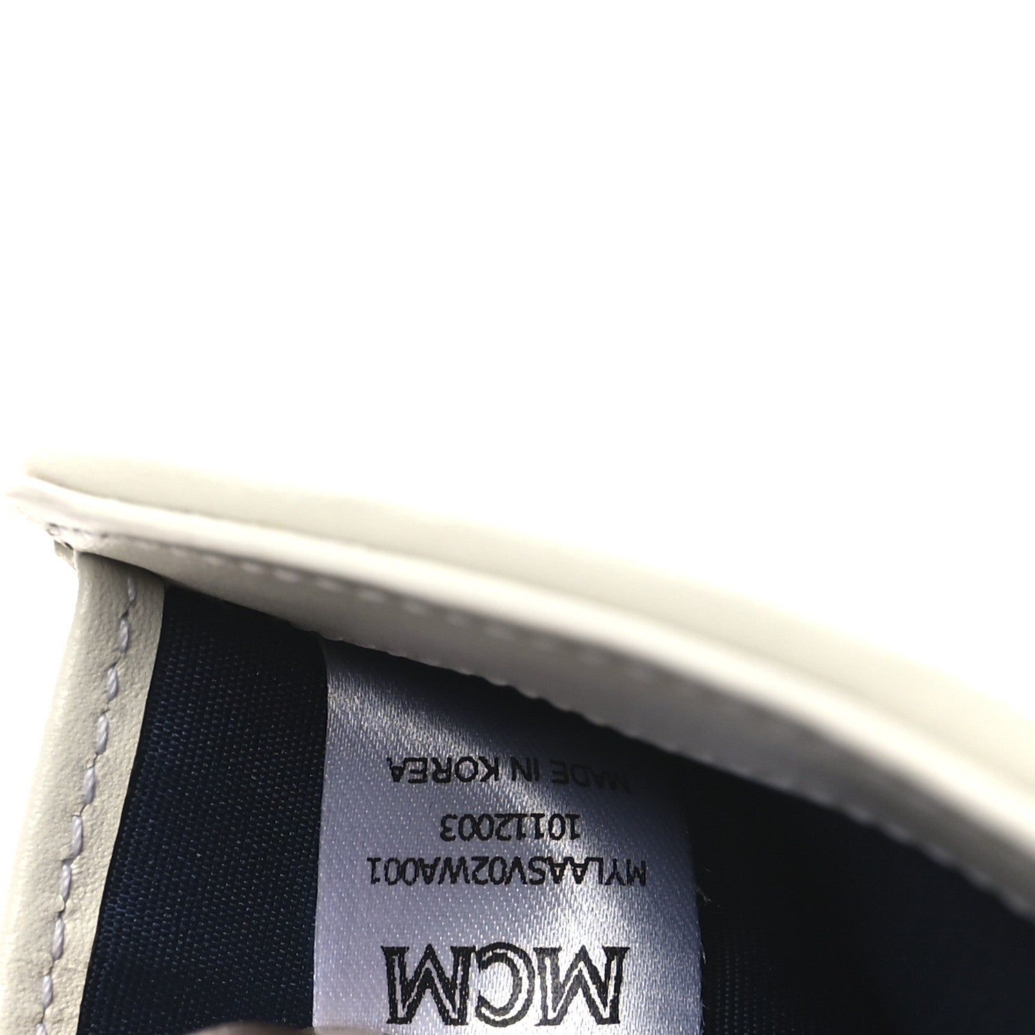 MCM Skyoptic Visetos Mini Zip Around Wallet White 8 of 9