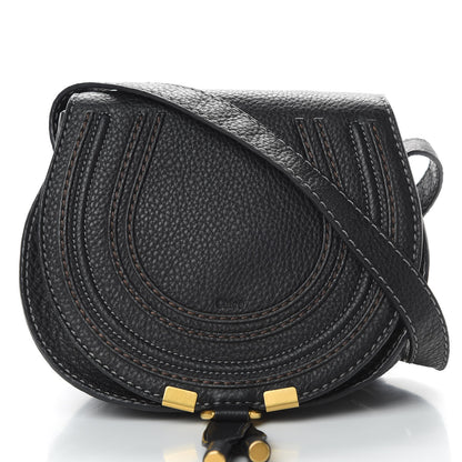 Chloe Calfskin Mini Marcie Round Crossbody Bag Black 9 of 12