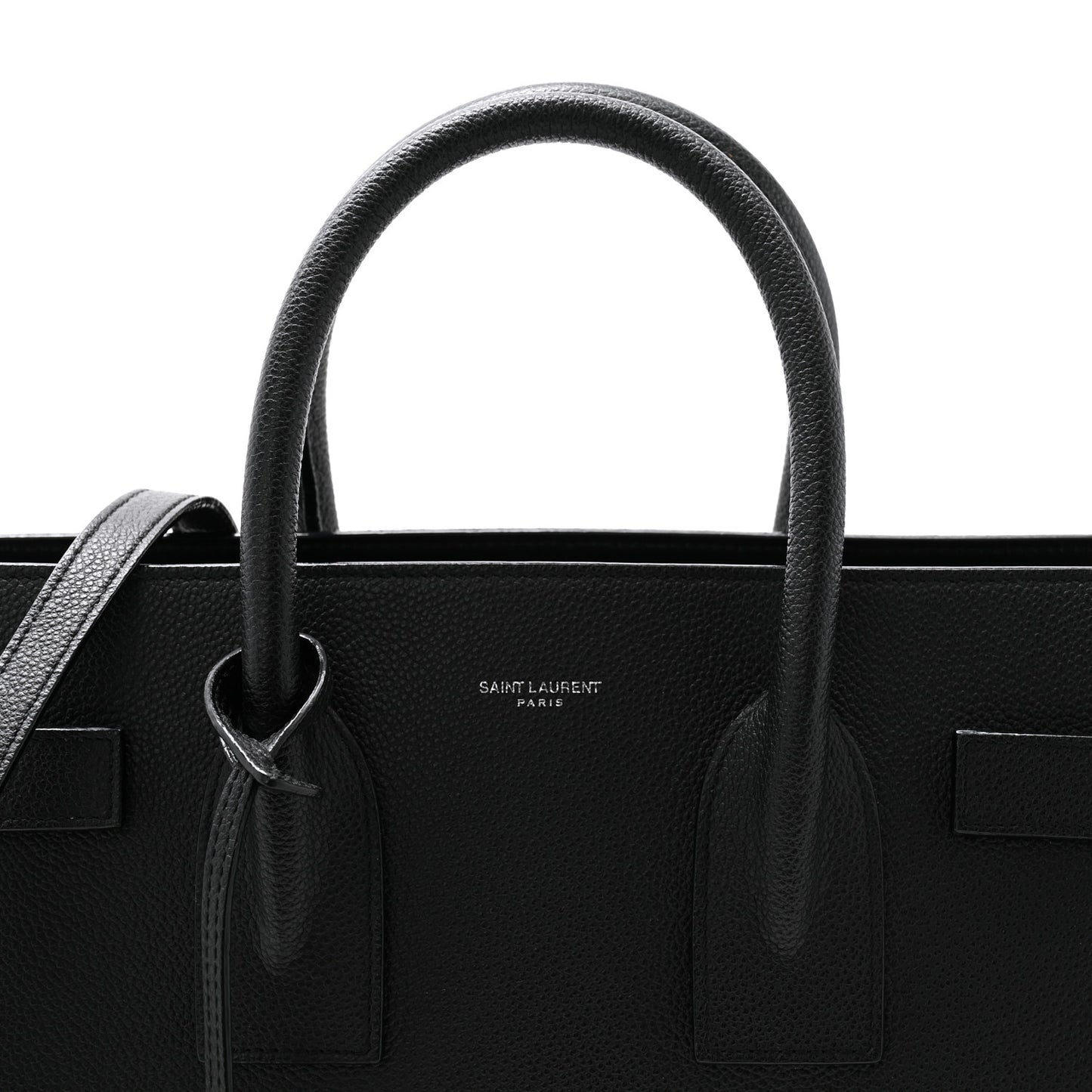 Grained Calfskin Small Sac De Jour Black