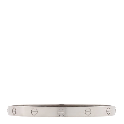 Cartier 18K White Gold LOVE Bracelet 19 2 of 8