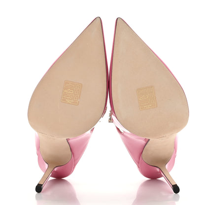 Jimmy Choo Patent Crystal Bing 100 Pumps 37.5 Candy Pink 5 of 7