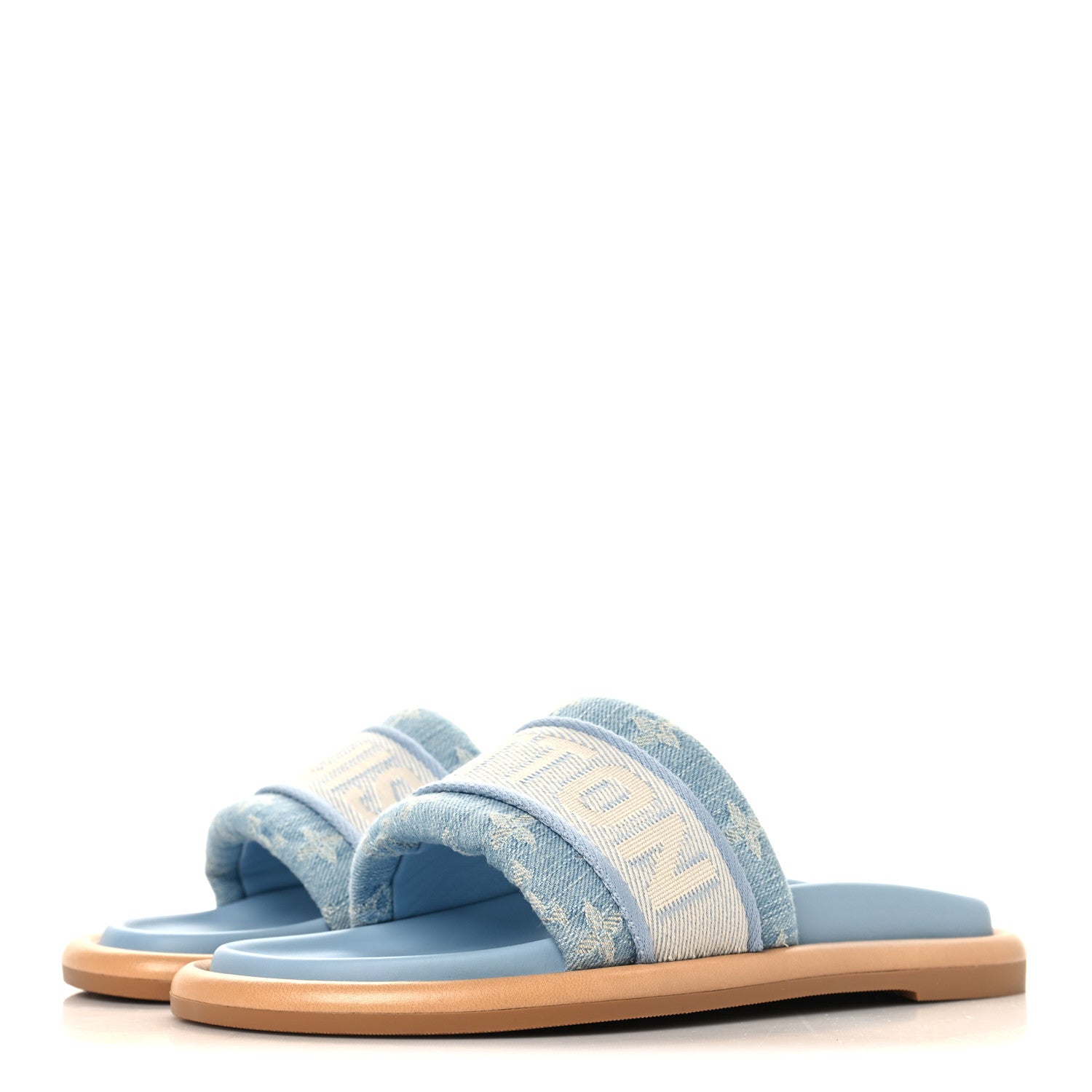 Louis Vuitton Monogram Denim LV Bliss Womens Comfort Mules 36 Turquoise 4 of 9