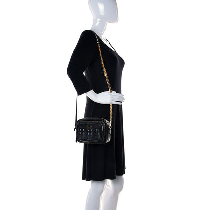 Burberry Lambskin Quilted Mini Camera Bag Black 2 of 11