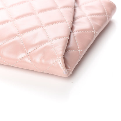 Chanel Glazed Calfskin Quilted Coco Pleats Clutch Light Pink 9 of 11