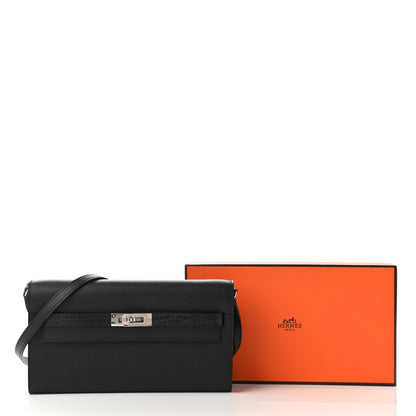 Hermes Epsom Matte Alligator Touch Kelly Wallet To Go Black 8 of 8