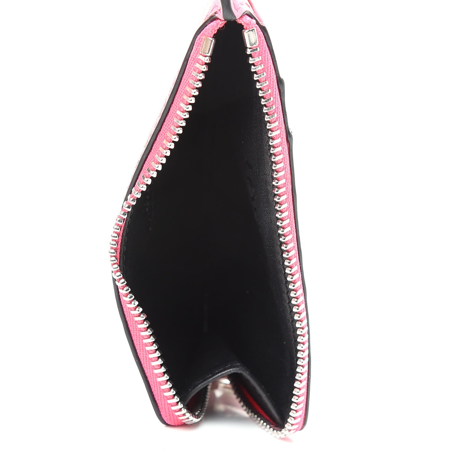 Loewe Engraved Calfskin Anagram Coin Card Holder Wild Rose 5 of 8