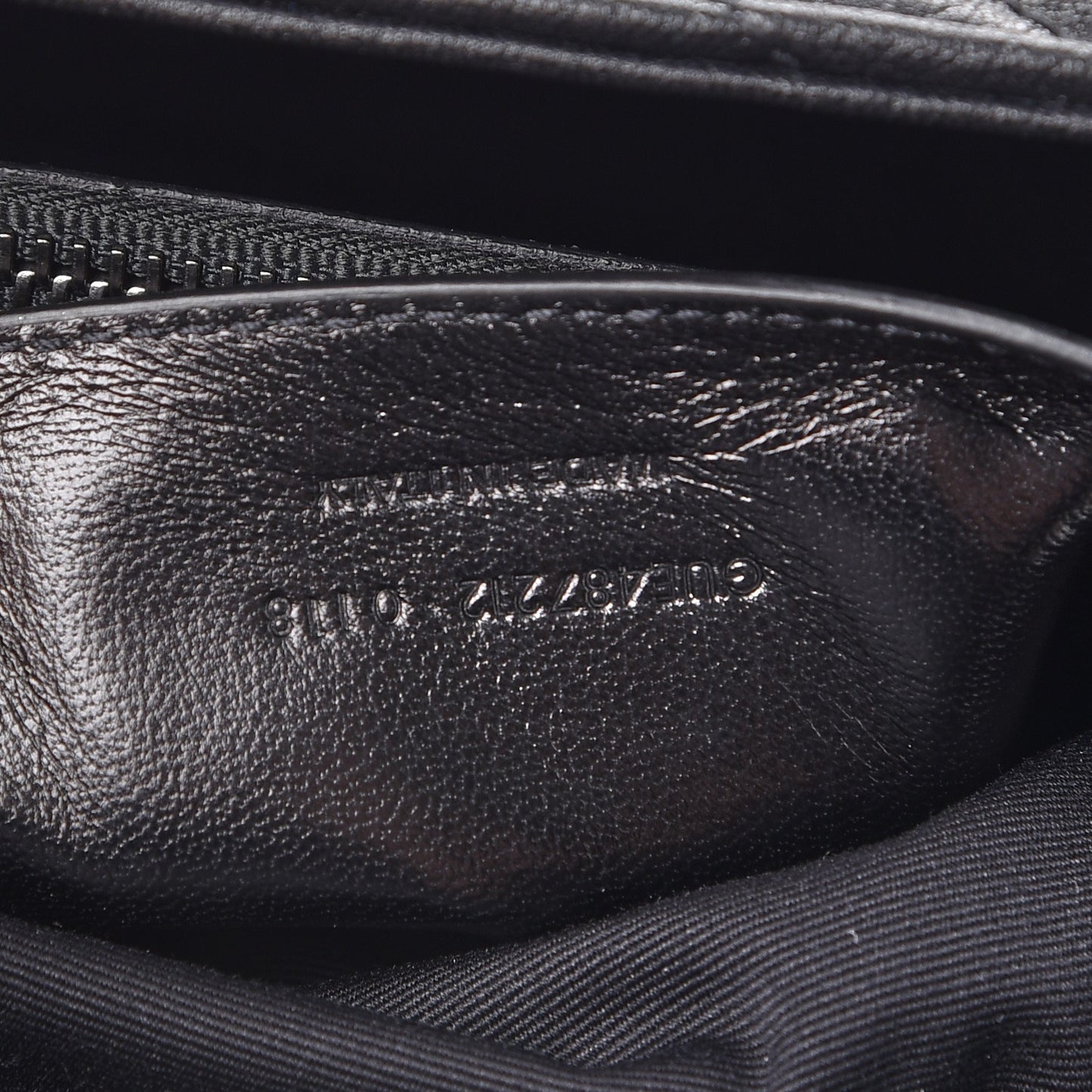 Sheepskin Matelasse Chevron Monogram Large College Satchel Black