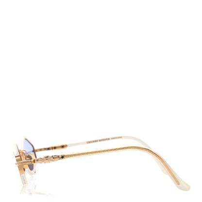 Chrome Hearts Metal Nip Slip Sunglasses White Gold 3 of 9