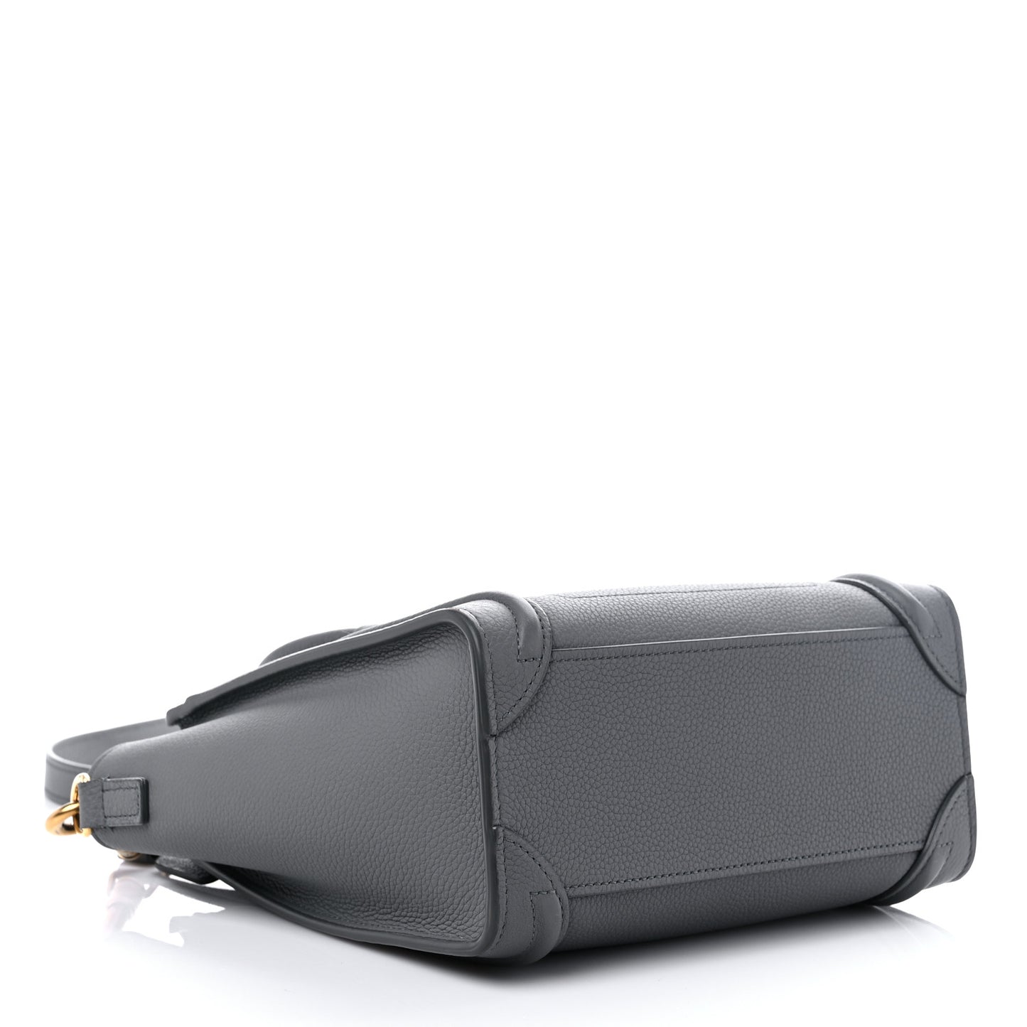 Baby Drummed Calfskin Nano Luggage Kohl