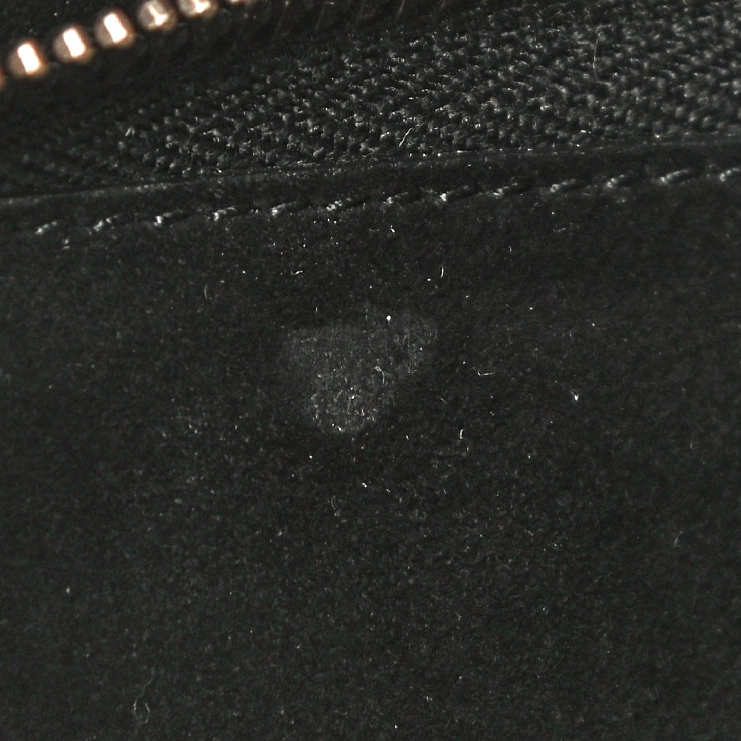 Calfskin Embossed Logo Zip Clutch Black