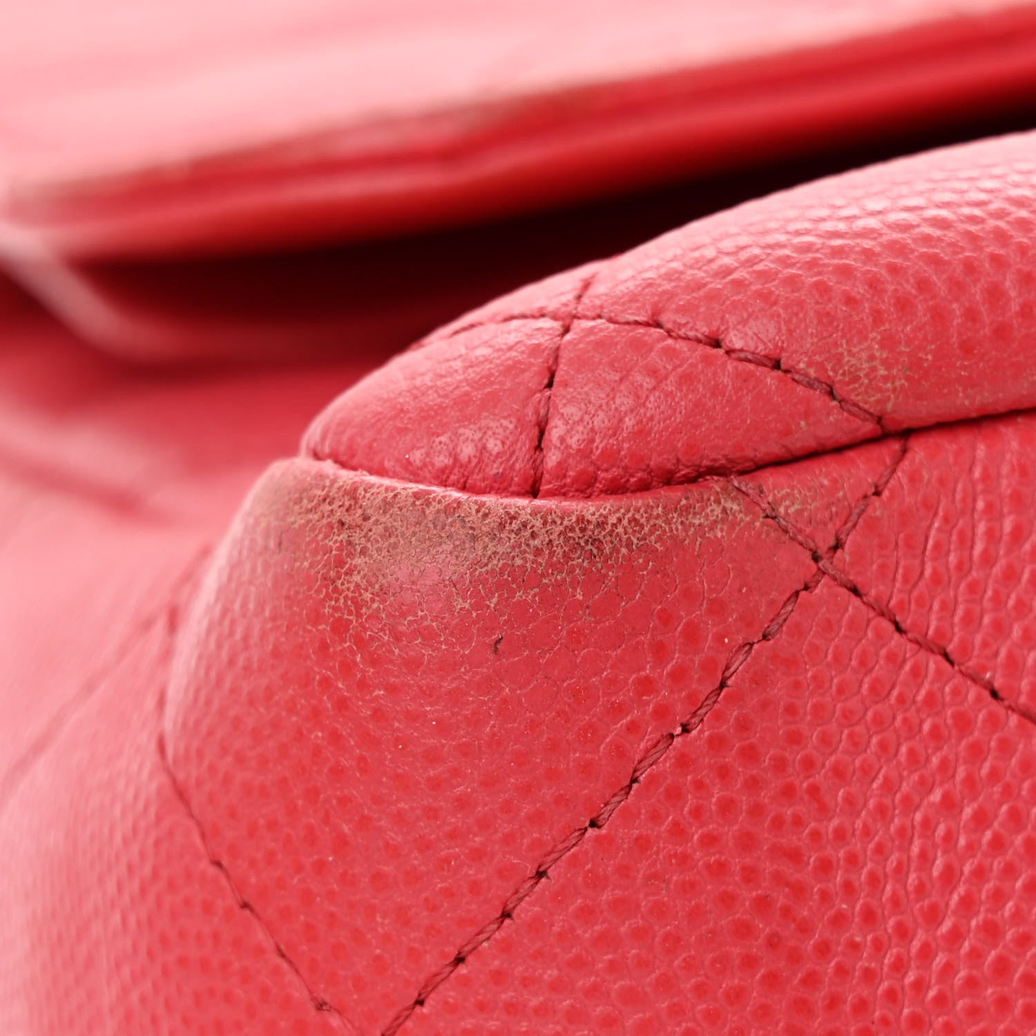 Chanel Caviar Quilted Jumbo Double Flap Dark Pink 12 of 15