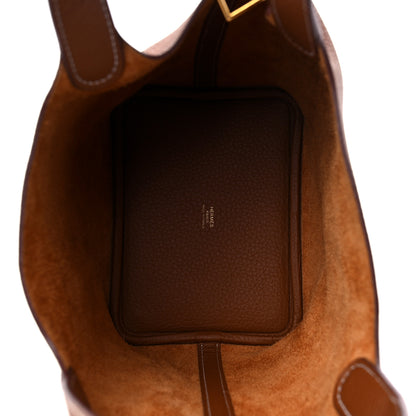 Hermes Taurillon Clemence Picotin Lock 18 PM Gold 5 of 10