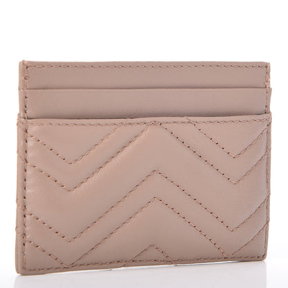 Gucci Calfskin Matelasse GG Marmont Card Holder Porcelain Rose 3 of 7