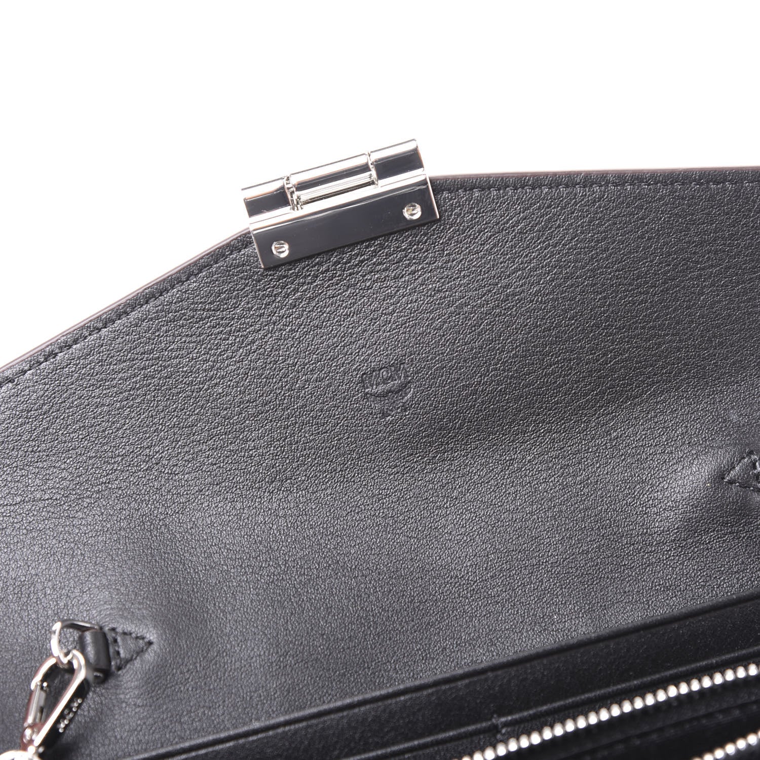MCM Calfskin Ottomar Large Patricia Wallet On Chain Black 7 of 10