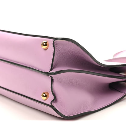 Fendi Vitello Seta Shiny Nappa Plexiglass Small Peekaboo I SEE U Satchel Violetta 10 of 10