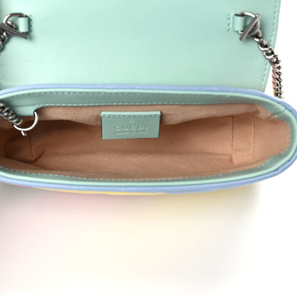 Gucci Calfskin Matelasse Diagonal Super Mini GG Marmont Shoulder Bag Multicolor Pastel 5 of 11