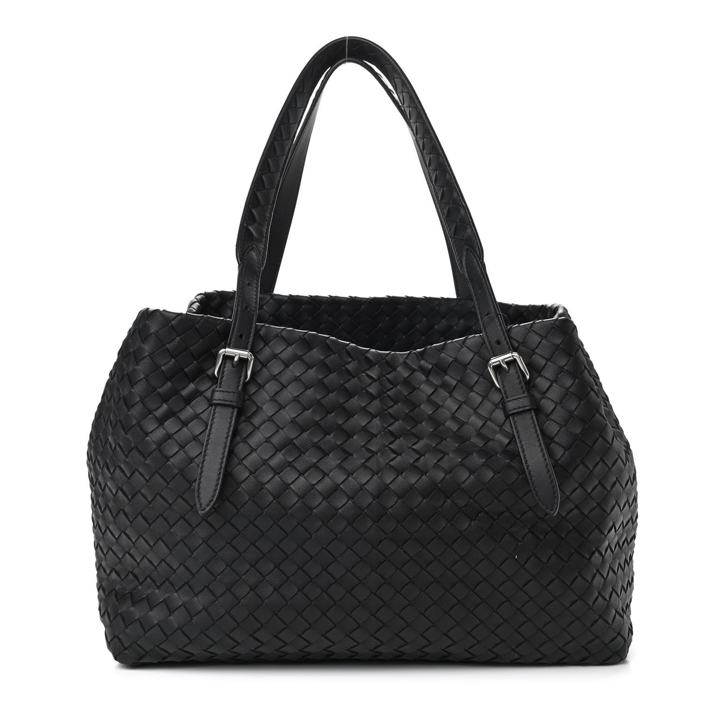 Nappa Intrecciato Medium Seamless Tote Black