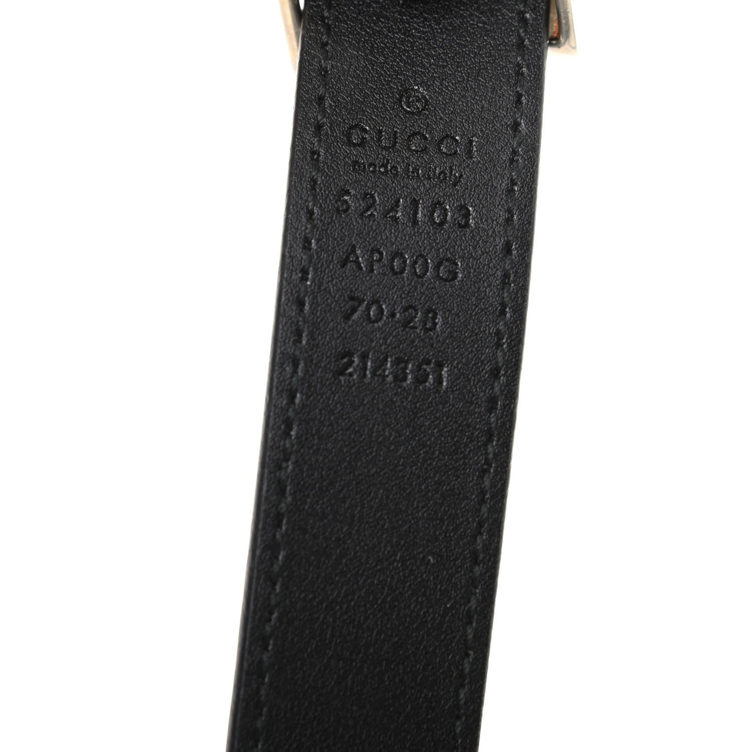 Gucci Moon Calfskin Torchon Double G 25mm Belt 75 30 Black 3 of 5