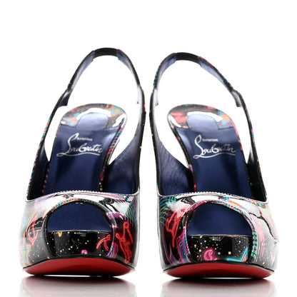 Christian Louboutin Patent Starlight Hot Chick Slingback Alta 120 Pumps 37.5 Multicolor 2 of 7