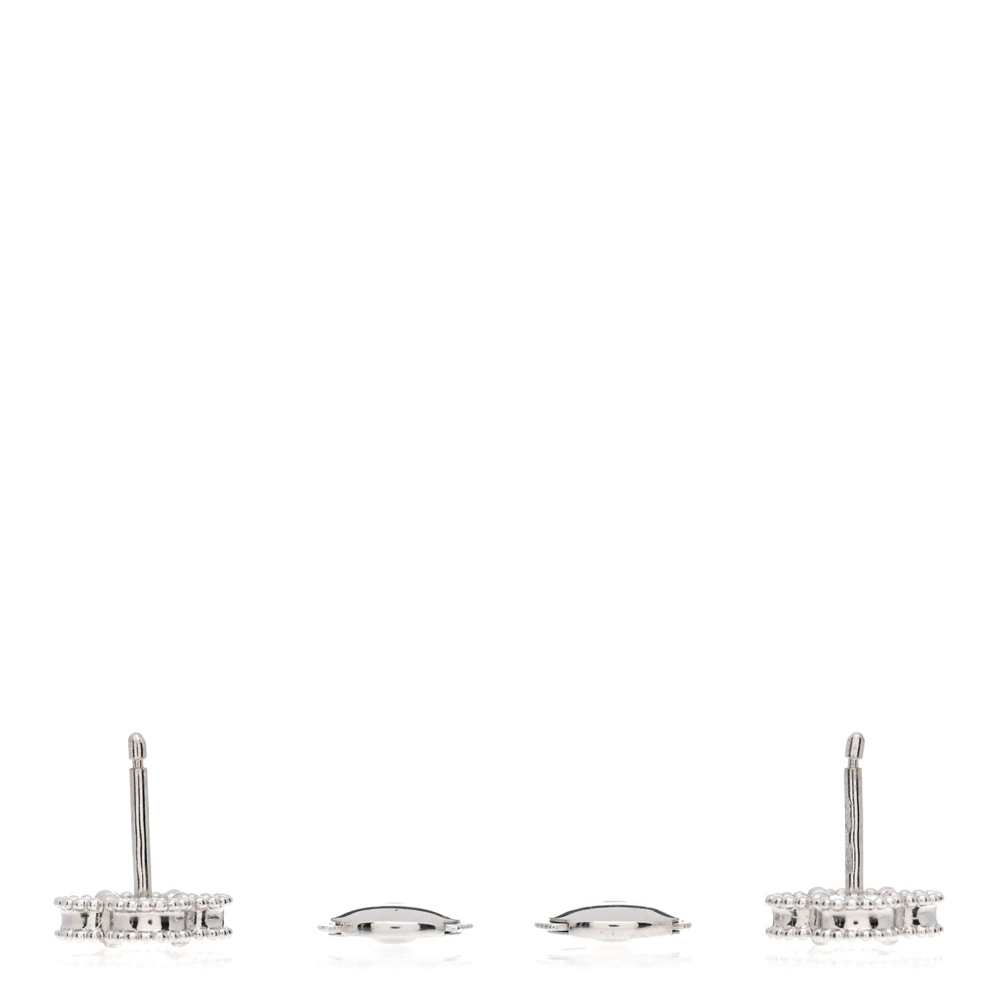 18K White Gold Mother of Pearl Sweet Alhambra Earrings