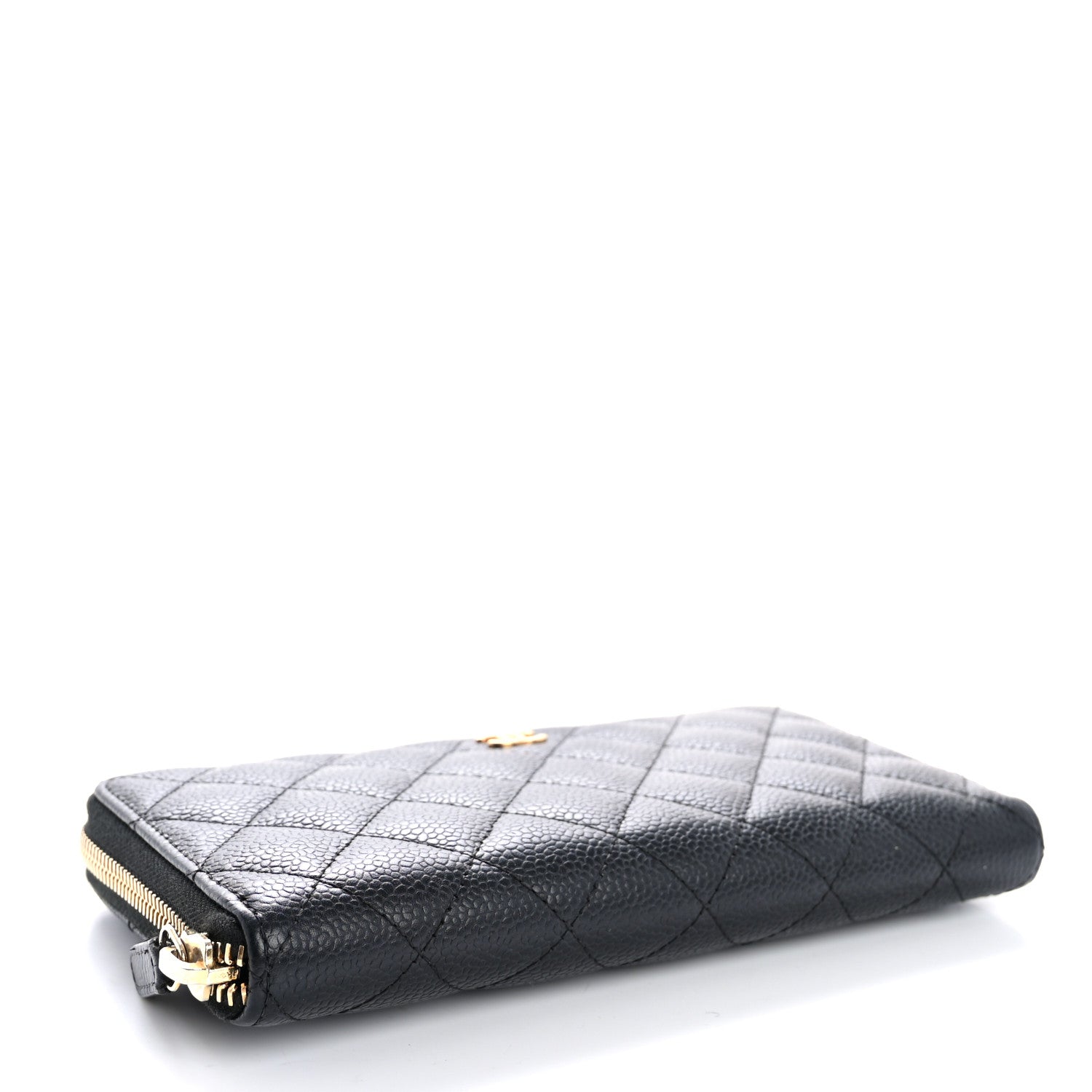 Chanel Caviar Quilted Large Gusset Zip Around Wallet Black 4 of 13