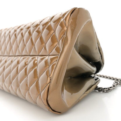 Chanel Metallic Patent Quilted Medium Just Mademoiselle Bowling Bag  Gold Degrade 11 of 13