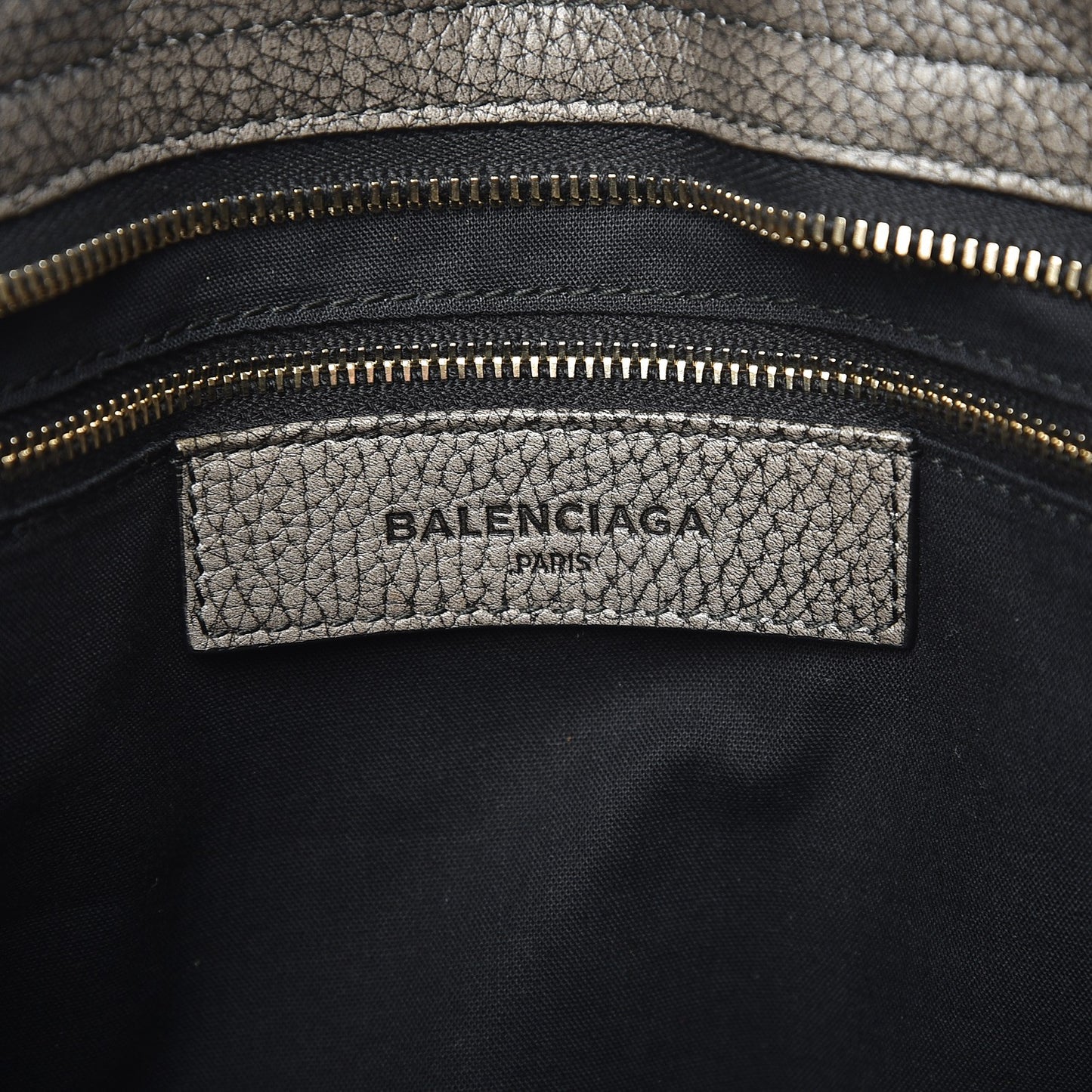 Grained Calfskin Classic Gold Hardware City Ombre Grey Gradient