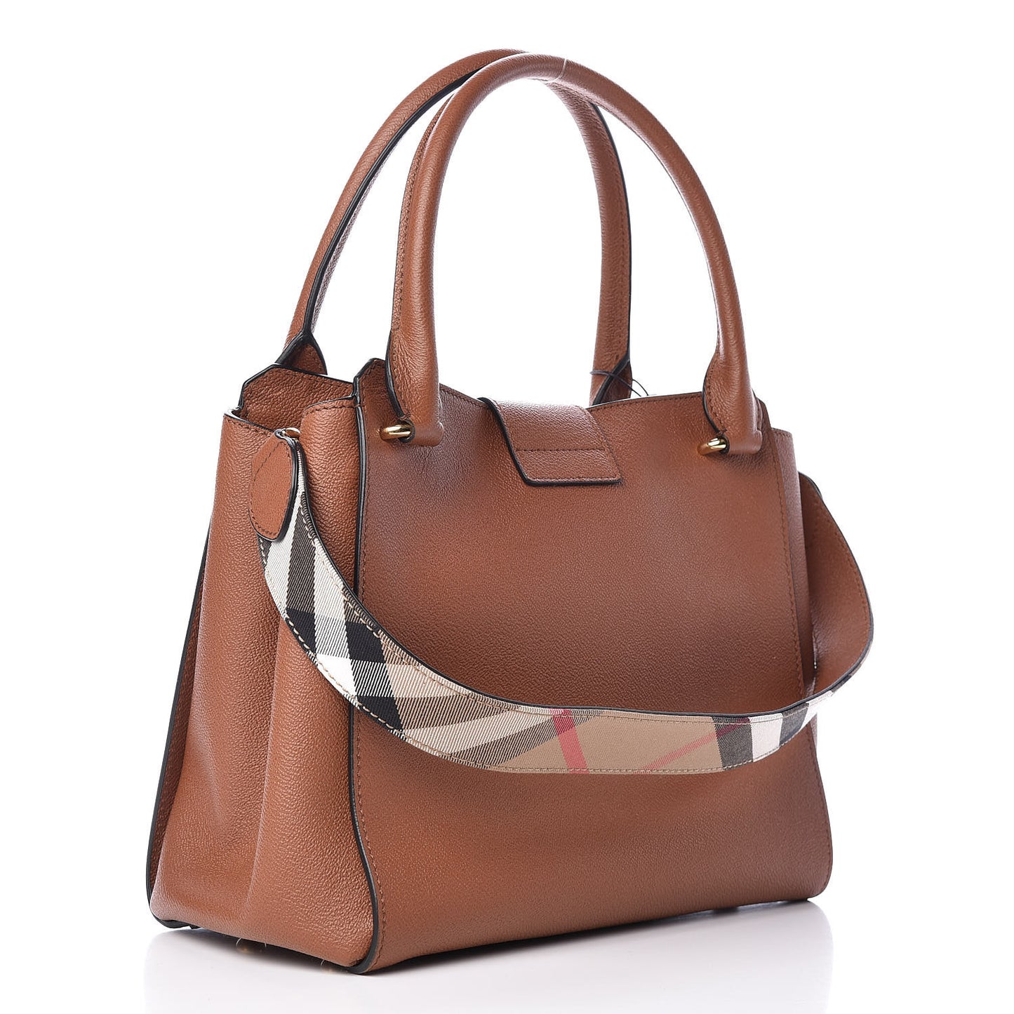 Soft Grain Calfskin Medium Dashwood Buckle Tote Bright Toffee