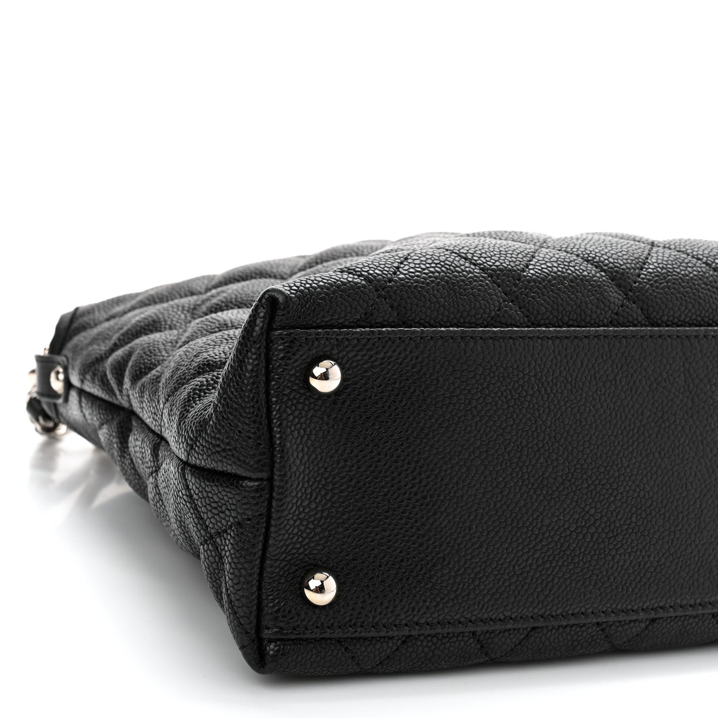 Caviar Quilted French Riviera Hobo Black