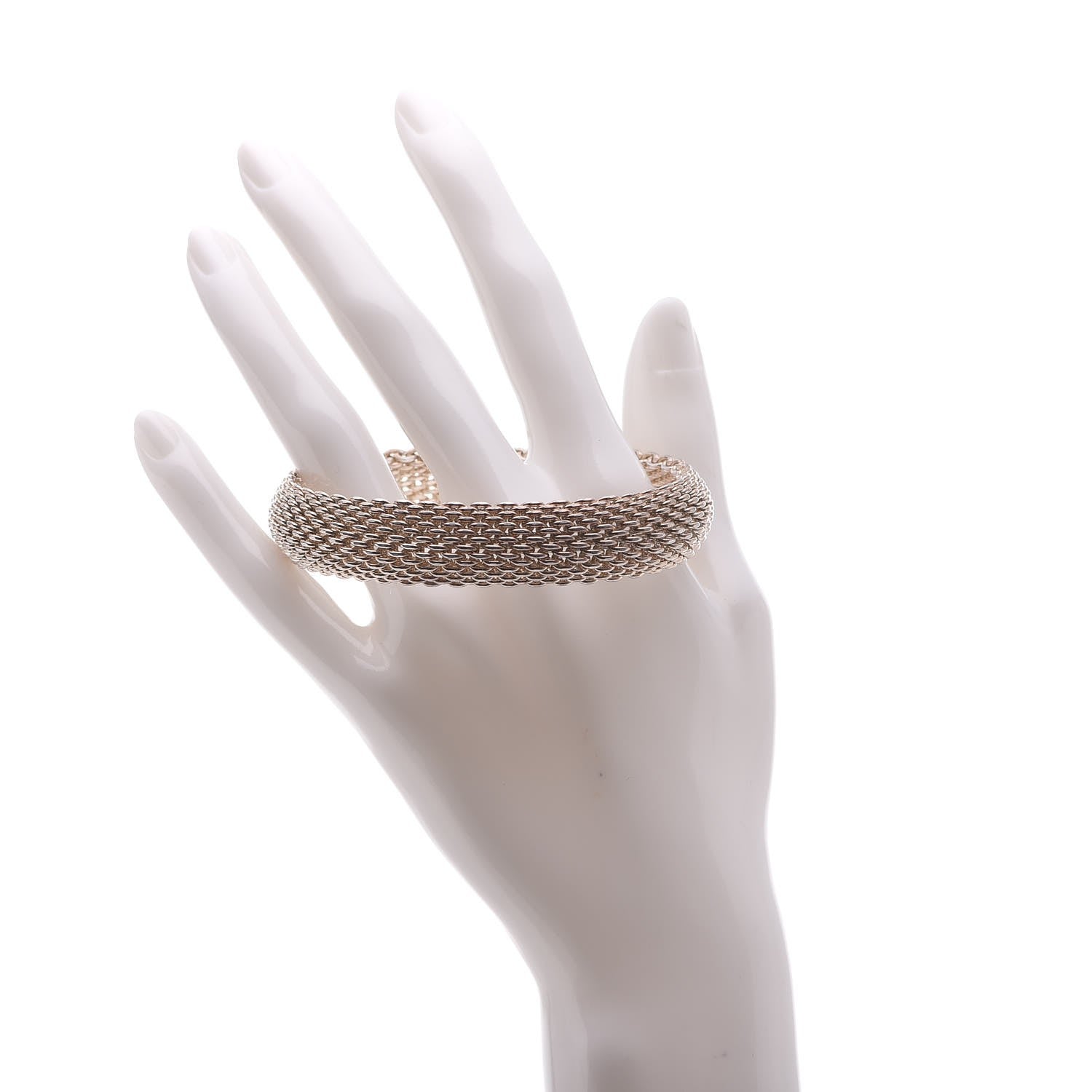 Tiffany Sterling Silver Somerset Mesh Bracelet 2 of 5