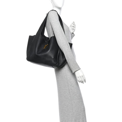 Saint Laurent Grained Deerskin Bea Tote Black 2 of 14