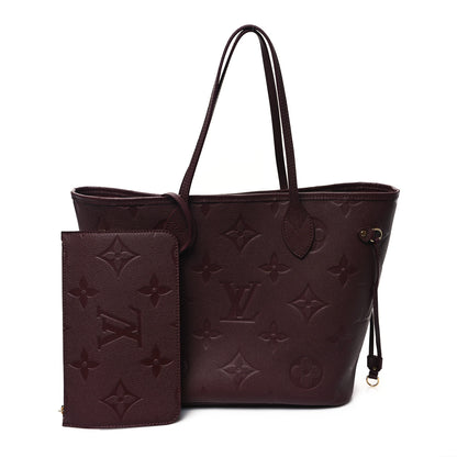 Louis Vuitton Empreinte Monogram Giant Neverfull MM Wine 3 of 10
