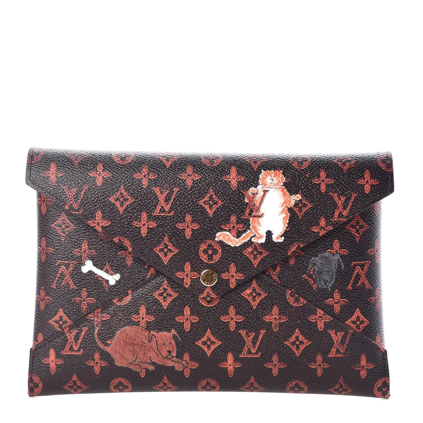 Catogram Large Kirigami Pochette Marron