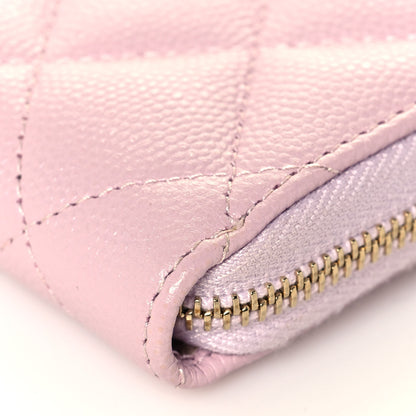 Chanel Caviar Quilted Zip Coin Purse Light Pink 10 of 13