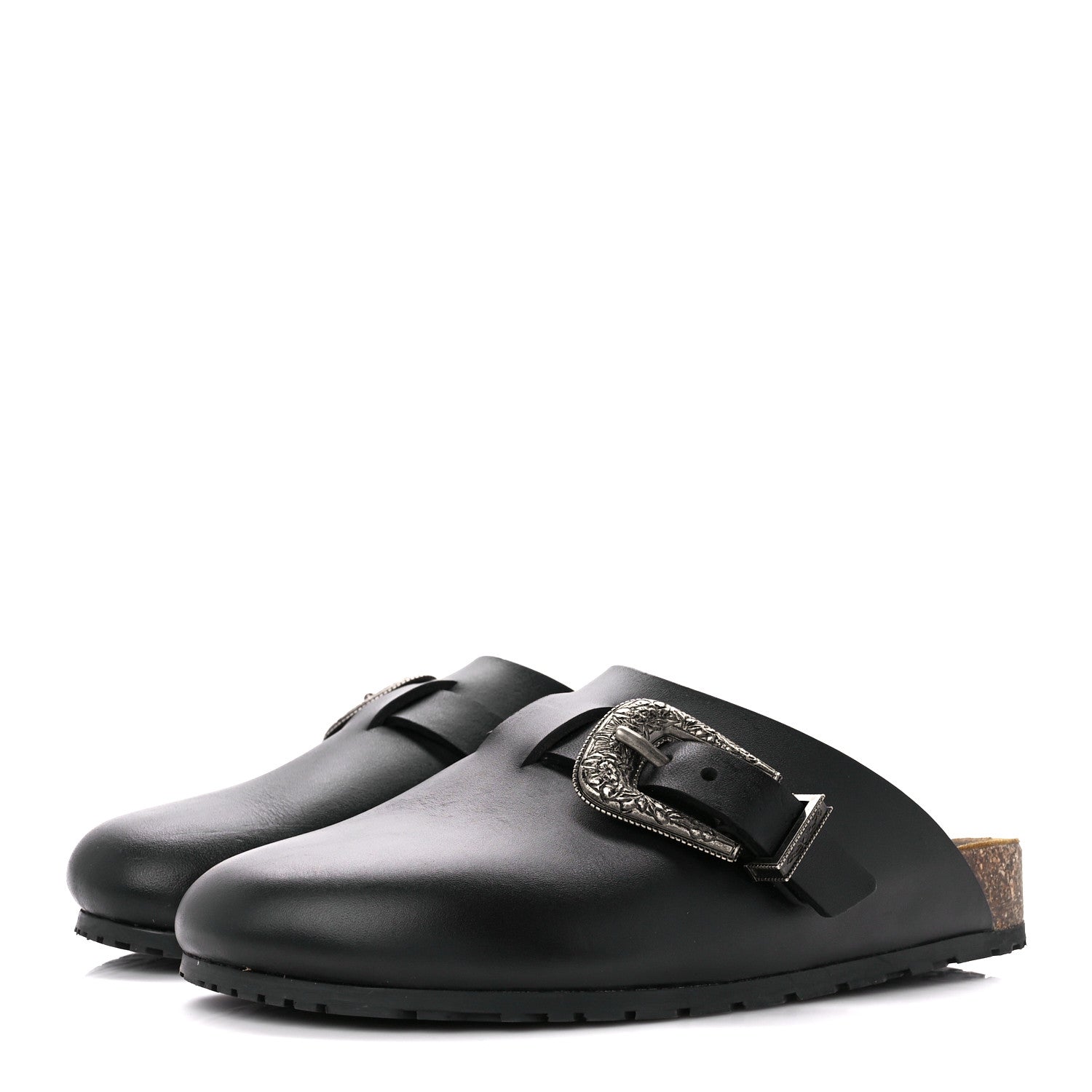 Saint Laurent Calfskin Buckle Jimmy Clog 39 Black 3 of 9