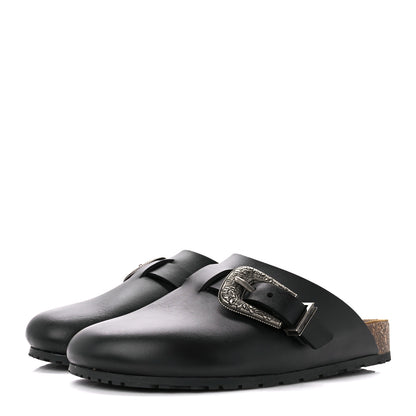 Saint Laurent Calfskin Buckle Jimmy Clog 39 Black 3 of 9