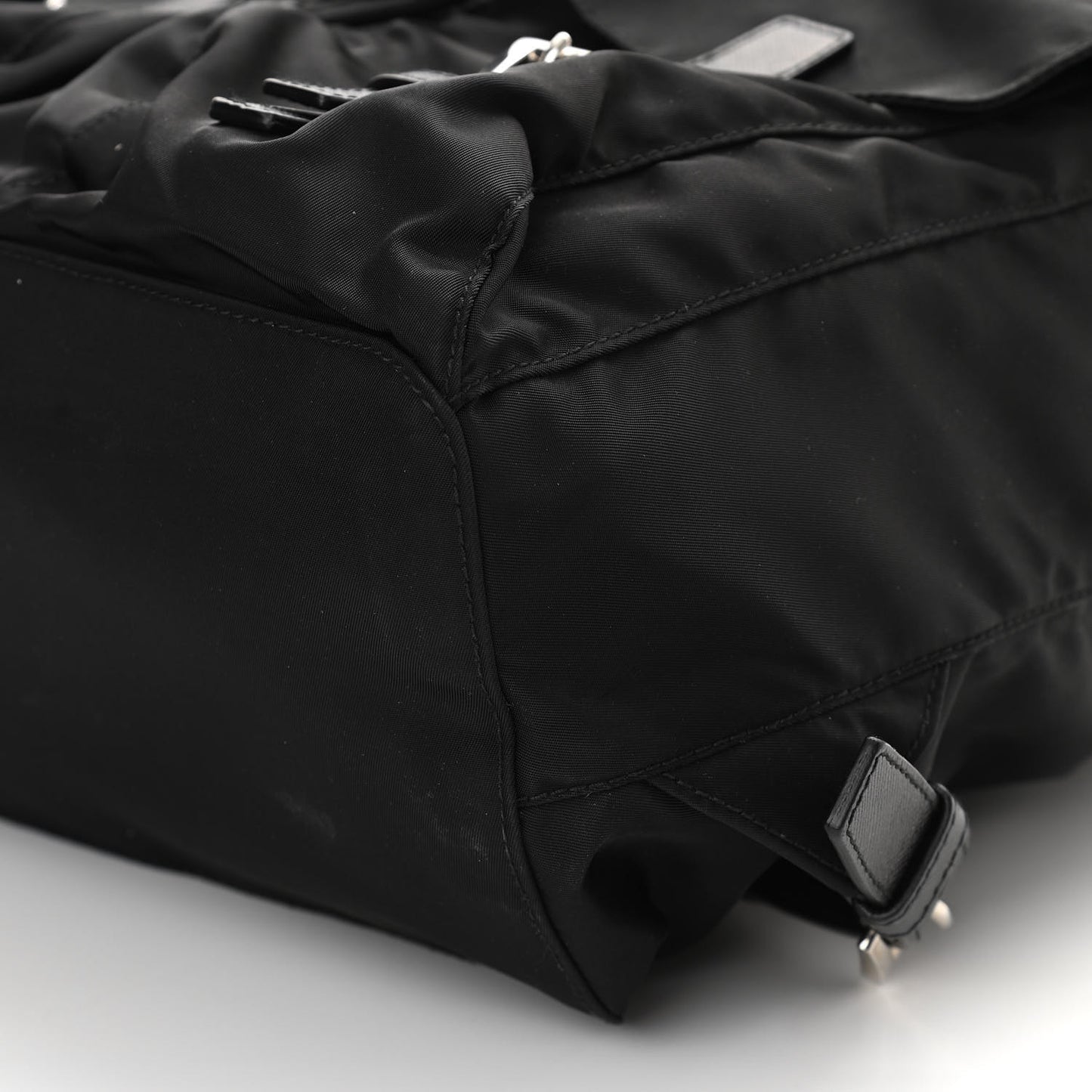 Tessuto Nylon Saffiano Medium Backpack Black