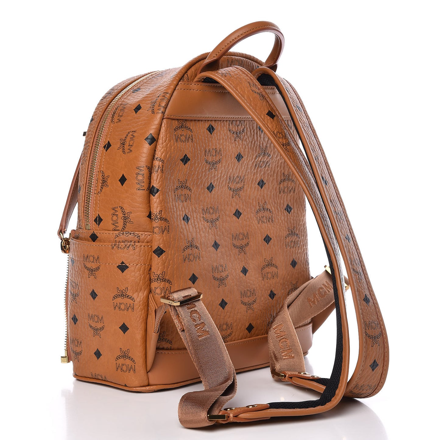 Visetos Studded Small Dual Stark Backpack Cognac