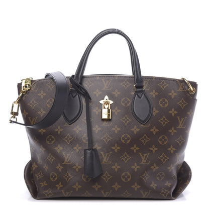 Louis Vuitton Monogram Flower Zipped Tote MM Black 1 of 12