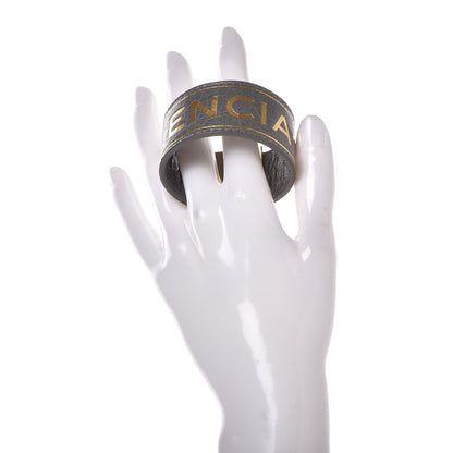 Balenciaga Agneau Logo Blanket Bracelet Gris Fumee 2 of 7