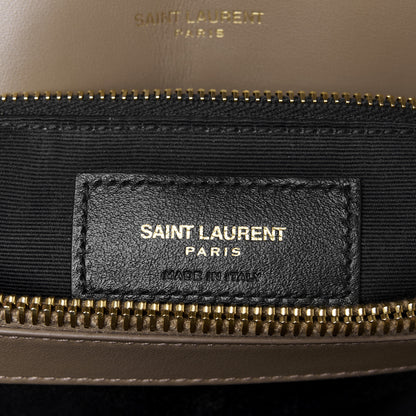 Saint Laurent Calfskin Y Quilted Monogram Medium Loulou Chain Satchel Taupe 7 of 11