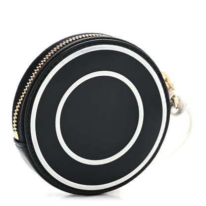 Christian Dior Calfskin Vibe Round Coin Purse Blue White 3 of 9