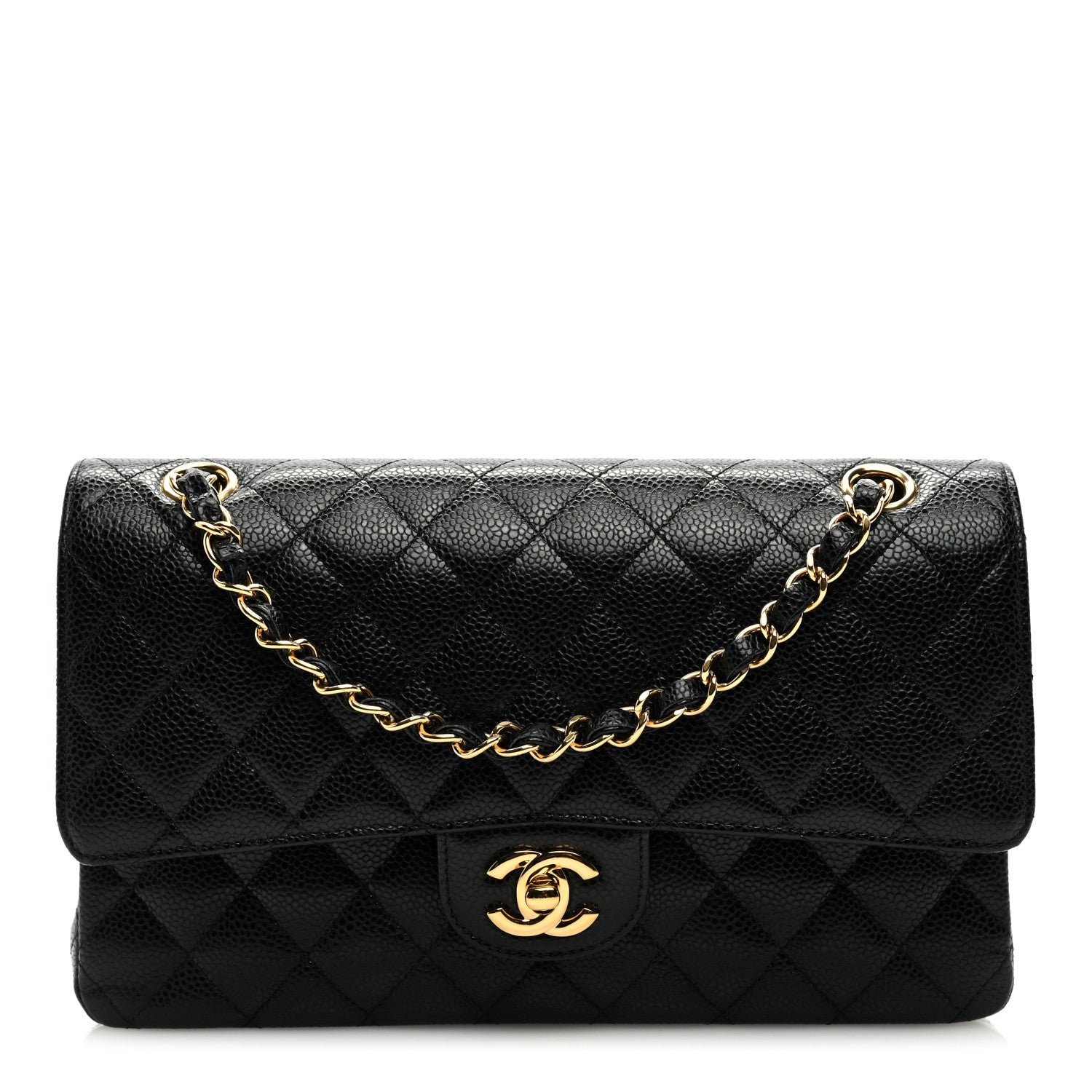 Chanel Caviar Quilted Medium Double Flap Black 1 of 9