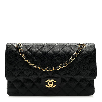 Chanel Caviar Quilted Medium Double Flap Black 1 of 9