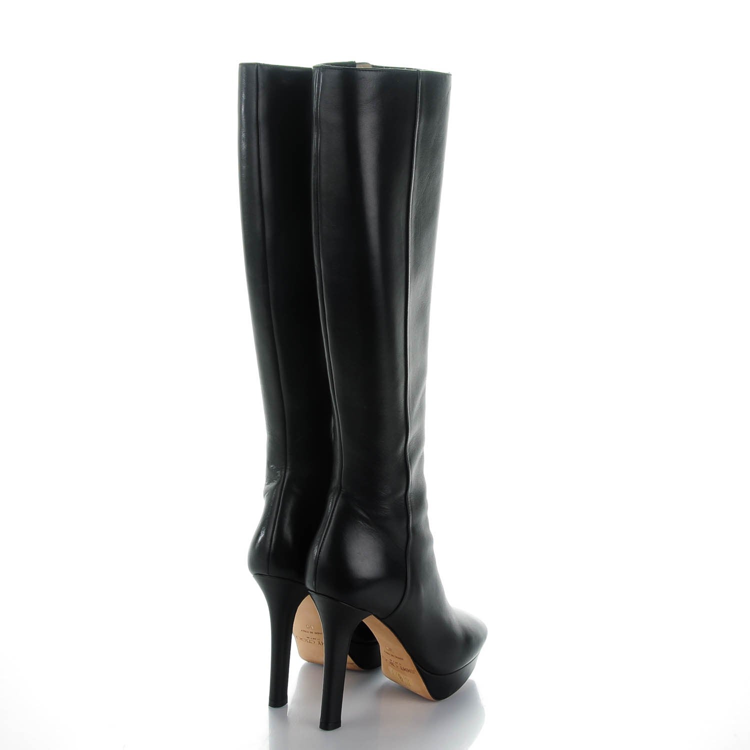 Jimmy Choo Nappa Major Knee High Platform Boots 36 Black 4 of 7