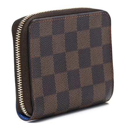Louis Vuitton Damier Ebene 2019 Christmas Animation Zippy Coin Purse Blue 3 of 12