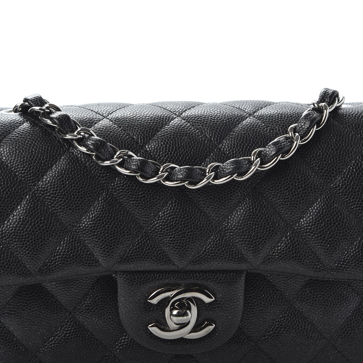 Chanel Iridescent Caviar Quilted Mini Rectangular Flap Black 9 of 10