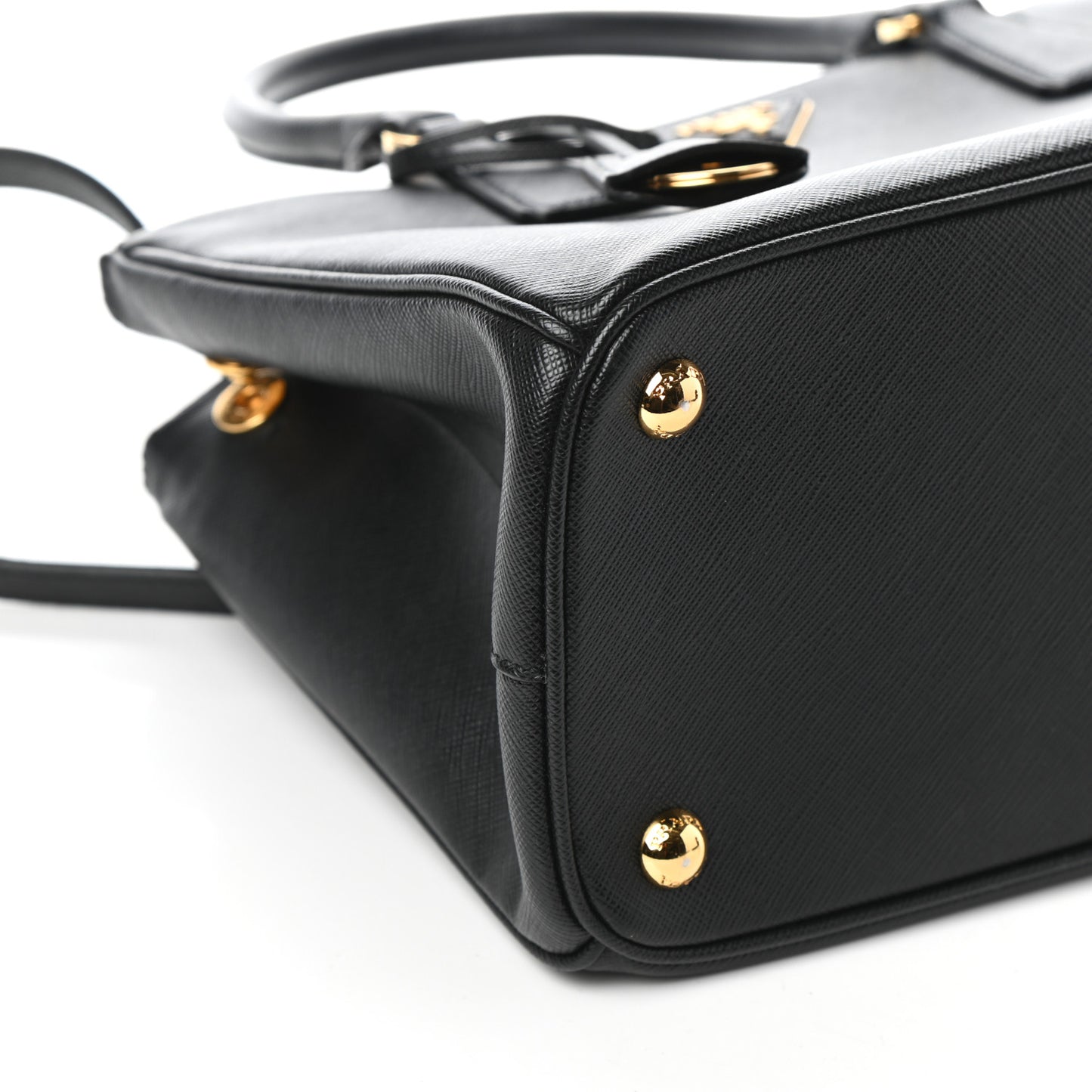 Saffiano Small Galleria Double Zip Tote Black
