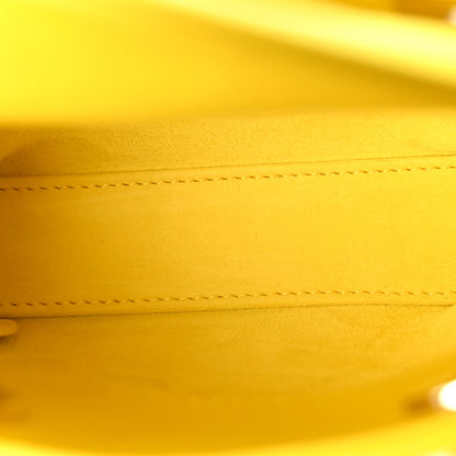 Christian Dior Lambskin Cannage Micro Lady Dior Yellow 5 of 10