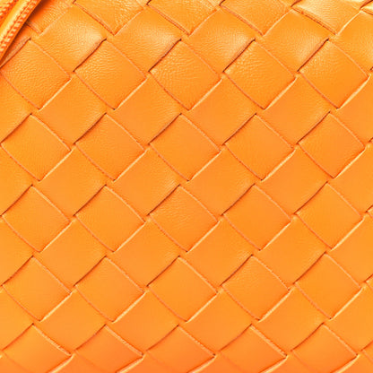 Bottega Veneta Nappa Calfskin Intrecciato Mini Looping Crossbody Tangerine 6 of 8